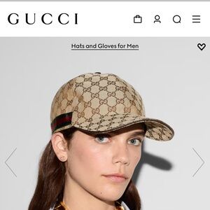 ORIGINAL GG CANVAS BASEBALL HAT WITH WEB Luxury Unisex